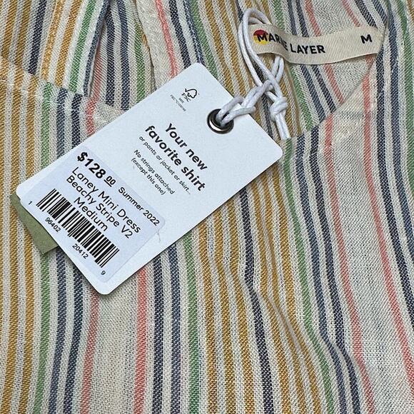 NWT Marine Layer Laney Mini Dress in Beachy Stripe Size Medium - Picture 7 of 8